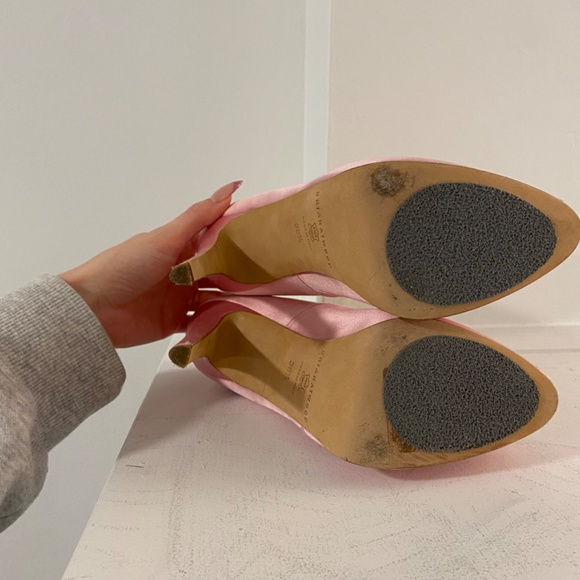 Brian Atwood Pink Satin Pumps - Picture 4 of 6